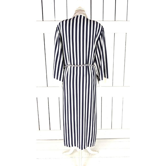 Vintage Prima Donna Carole Hochman I Magnin navy blue white nautical striped rop - Picture 5 of 6